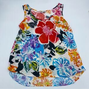 Jams World Women’s Tank Floral Vintage Retro Rayon XS
